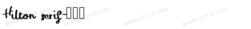Hilton serif字体转换